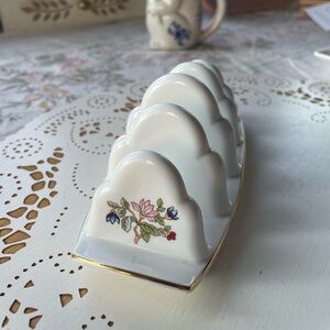 Floral Ceramic Toast holder / letter sorter made in Ireland / vintage
